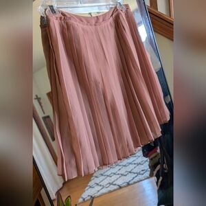 LC Lauren Conrad Pleated A-Line Skirt - Dusty Rose